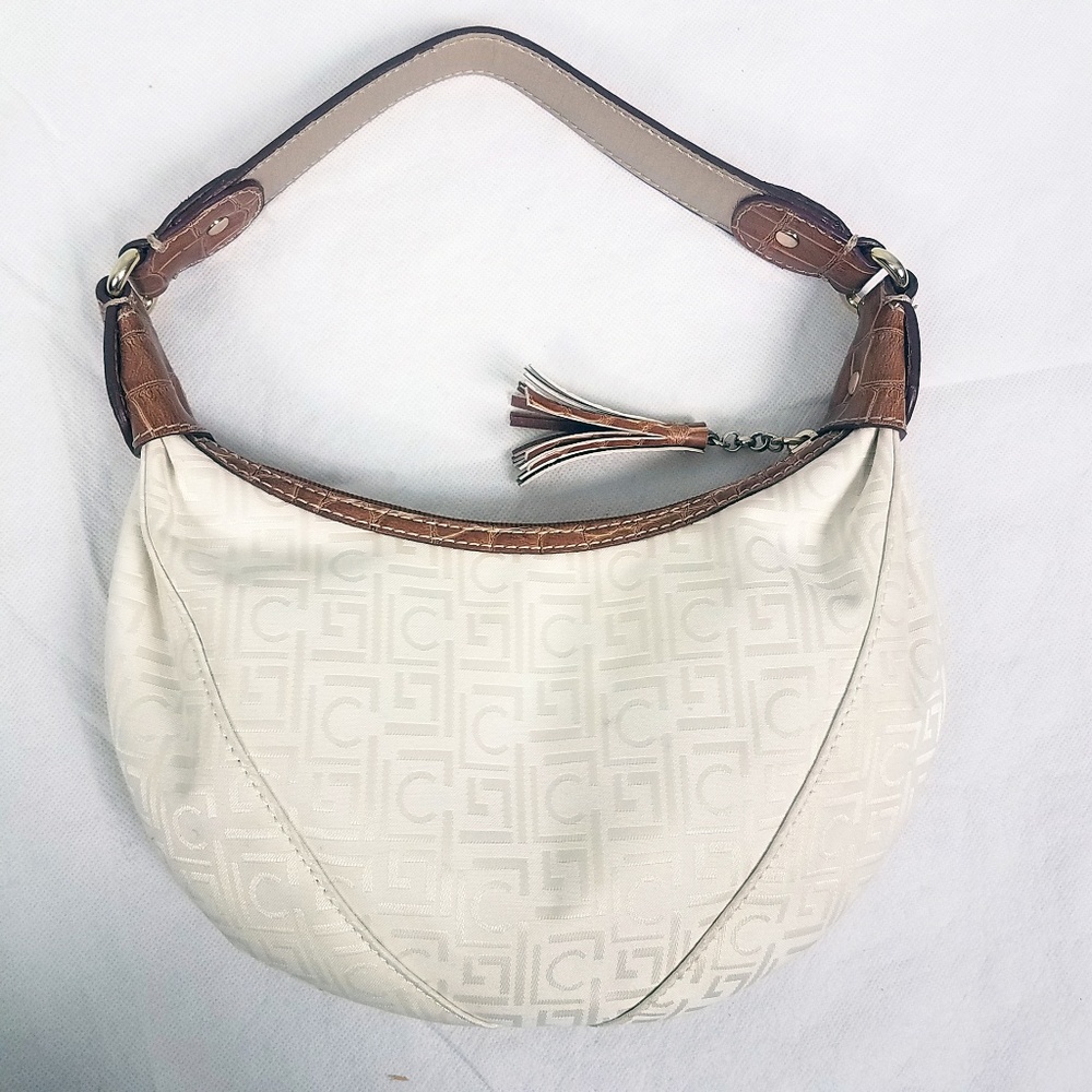 Liz Claiborne White Leather Purse Shoulder Bag